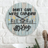 木の気に板をキャンプするな素朴おもしろい ラージ壁時計