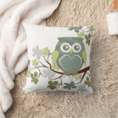 木の水玉模様のフクロウ クッション (ブランケット)