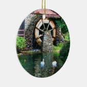木の水車のアヒルの池のオーナメント セラミックオーナメント (右)