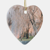 木の氷はヤナギを覆いました セラミックオーナメント (右)