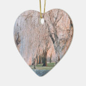 木の氷はヤナギを覆いました セラミックオーナメント (左)