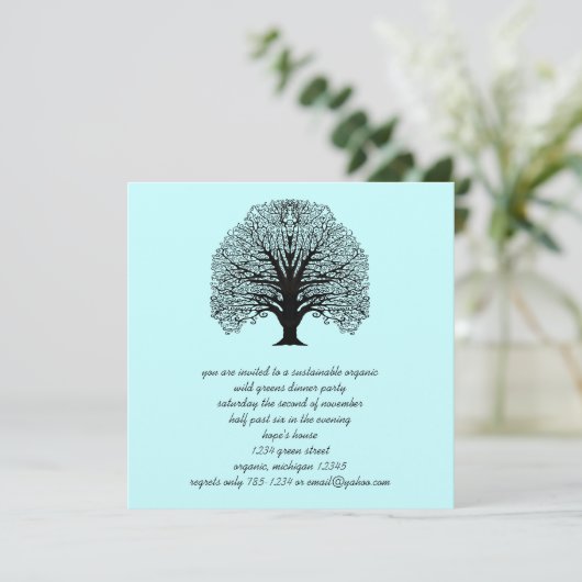 木の渦巻き夕食の招待 招待状 (スタンド正面)