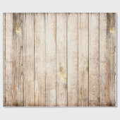 木の漂白された白い石灰洗い木目の素朴 ラッピングペーパー (フラット)