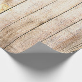 木の漂白された白い石灰洗い木目の素朴 ラッピングペーパー (角)