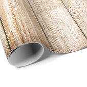 木の漂白された白い石灰洗い木目の素朴 ラッピングペーパー (ロールコーナー)