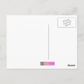 木の爬虫類に入ったかわいいマンガの黄色いヘビ ポストカード (裏面)