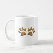 木の犬の足跡プリント コーヒーマグカップ (左)