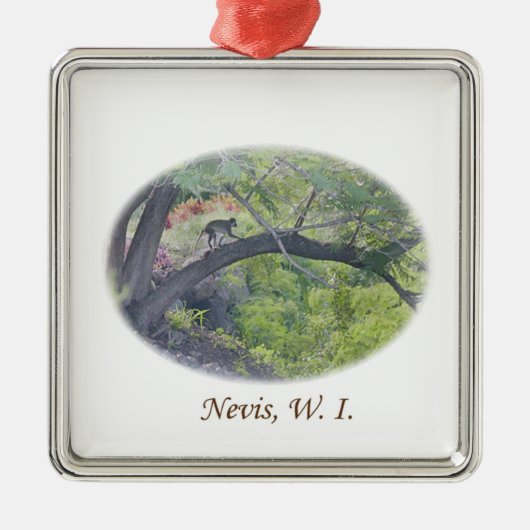 木の猿 メタルオーナメント (正面)