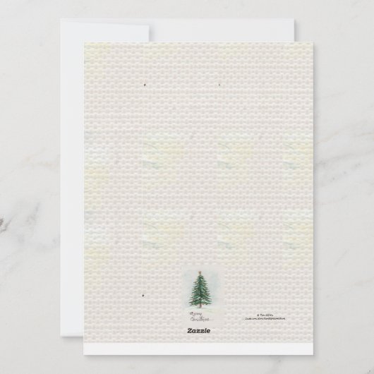 木の生えた父のクリスマスはメリークリスマス シーズンカード (裏面)