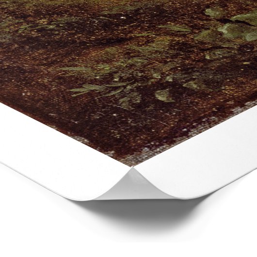 木の生えた道 ポスター (角)