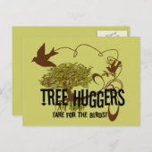 木の生け垣が鳥の世話をする ポストカード (正面/裏面)