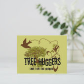 木の生け垣が鳥の世話をする ポストカード (スタンド正面)