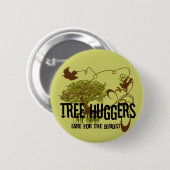 木の生け垣が鳥の世話をする 缶バッジ (正面&裏面)