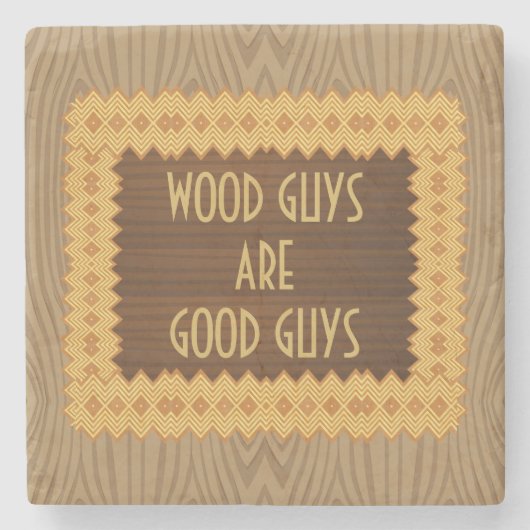 木の男は良い男の大工 ストーンコースター (正面)