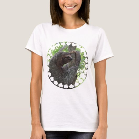 木の登山の怠惰の女性はTシャツに合いました Tシャツ (正面)