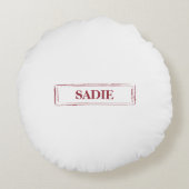 木の白いプーおもしろいルクリスマスドッグ ラウンドクッション (裏面)