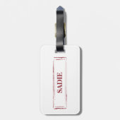 木の白いプーおもしろいルクリスマスドッグ ラゲッジタグ (裏面縦)