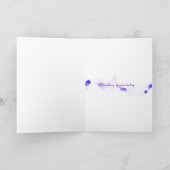 木の白い文房具そして花 カード (内部)