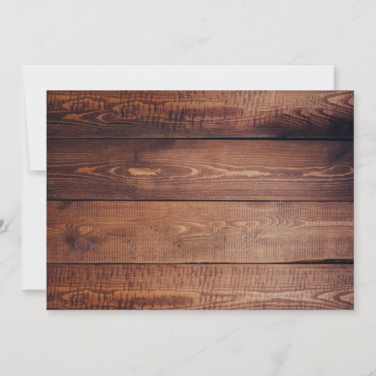 木の白い素朴かぼちゃの感謝祭ディナー 招待状 (裏面)