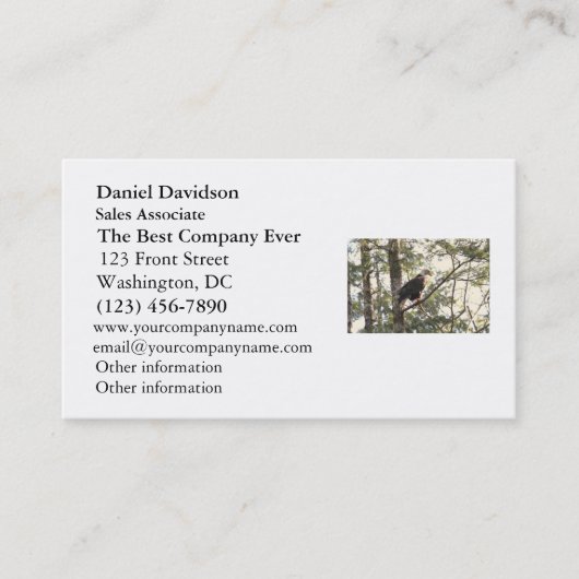 木の白頭鷲 名刺 (正面)