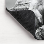 木の白黒Meerkat マウスパッド (コーナー)