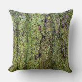 木の皮の上の緑地衣 クッション (正面)
