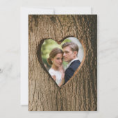 木の皮 ウェディング フォト リハーサル ディナー 招待状 (裏面)