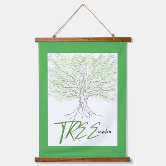 木の知恵 吊り下げ型タペストリー (正面)