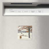 木の磁石で雪の中をポニー マグネット (インサイチュ (食洗機))