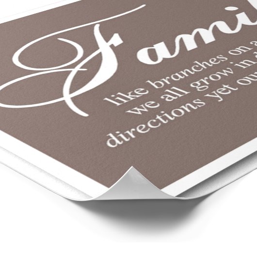 木の祖先に属する家族の枝引用文 ポスター (角)