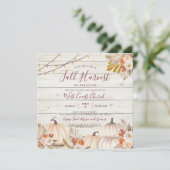 木の秋の収穫祭り、秋祭り、秋のコミュニティ 招待状 (スタンド正面)