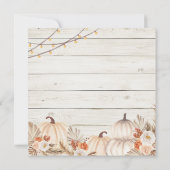 木の秋の収穫祭り、秋祭り、秋のコミュニティ 招待状 (裏面)