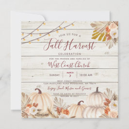 木の秋の収穫祭り、秋祭り、秋のコミュニティ 招待状