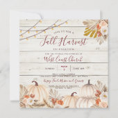 木の秋の収穫祭、秋祭、秋のコミュニティ 招待状 (正面)