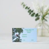 木の秋切断ソークライマーchainsaw arborist 名刺 (スタンド正面)