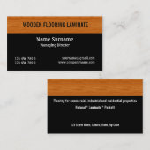 木の積層の木製のフロアーリングは個人化なります 名刺 (正面/裏面)