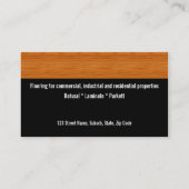 木の積層の木製のフロアーリングは個人化なります 名刺 (裏面)