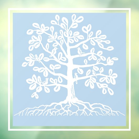 木の窓の中の鳥がぴくぴく鳴く ウィンドウサイン (シート3)