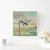 木の立場 スクエア壁時計 (ホーム)