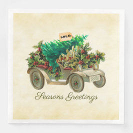 木の紙のナプキンを家に持ち帰る