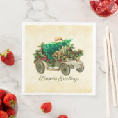 木の紙のナプキンを家に持ち帰る (インサイチュ)