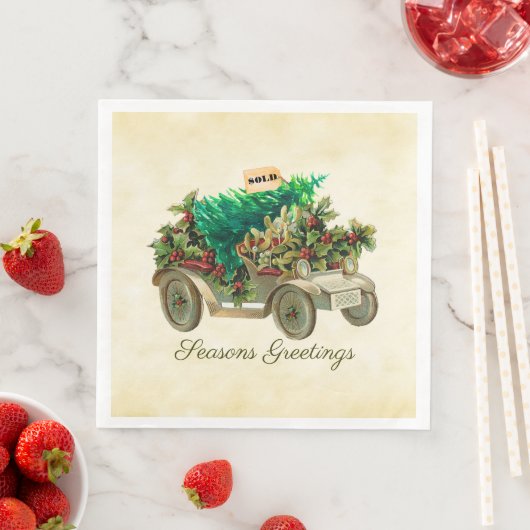 木の紙のナプキンを家に持ち帰る (インサイチュ)