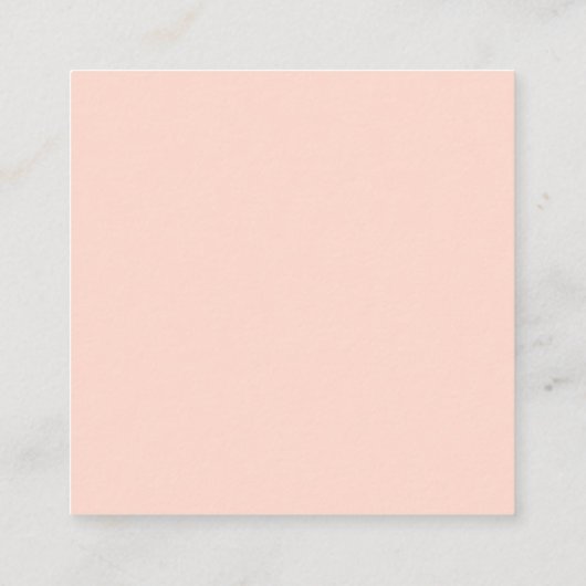 木の素朴な花のリースを積み重ねる結婚式の続き スクエア名刺 (裏面)