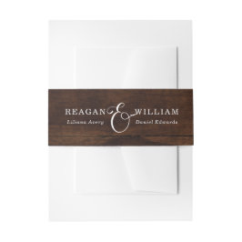 木の素朴カスタムウェディング 招待状ベリーバンド