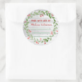 木の素朴クリスマスキャニング |自家製ジャム ラウンドシール (バッグ)