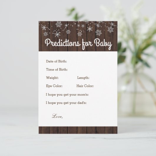 木の素朴スノーフレーク予測とアドバイスカード アドバイスカード (スタンド正面)