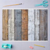 木の素朴テクスチャ茶色のグレーと白のデコページ 薄葉紙 (クラフト)