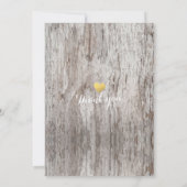 木の素朴バーラップレースの文字列ライトベビーシャワー 招待状 (裏面)