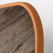 木の素朴ファミリ名モノグラム ピックルボールラケット (左詳細)