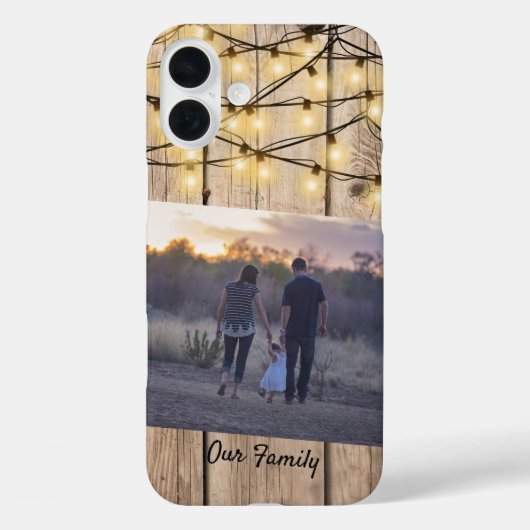 木の素朴ホタルのライトファミリーフォトカスタム Case-Mate iPhoneケース (裏面)